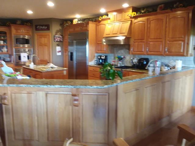 Oak Cabinet Restoration - During