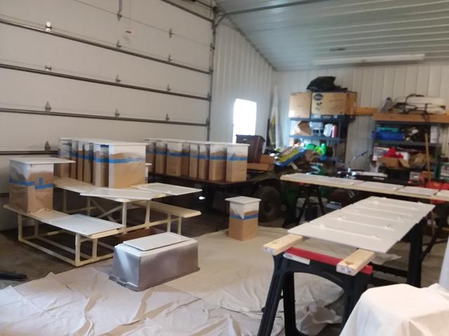 Oak Cabinet Restoration - During